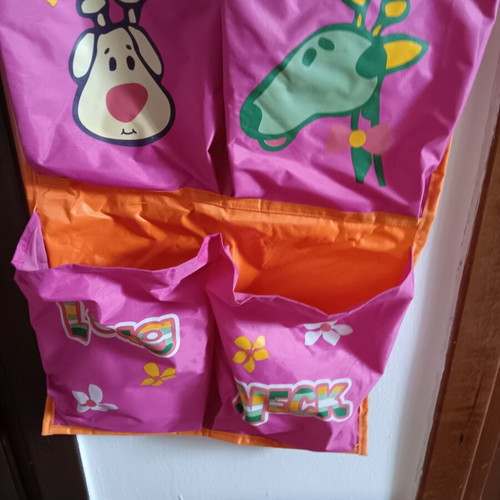 Children's storage pocket panel used
