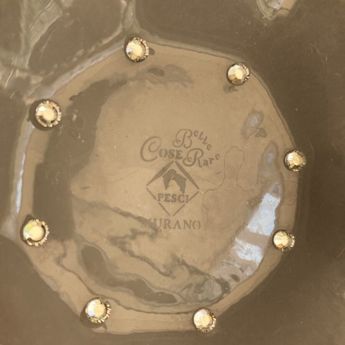 Vintage Murano Glass Ashtray Pesci Murano Belle Cose Rare like new