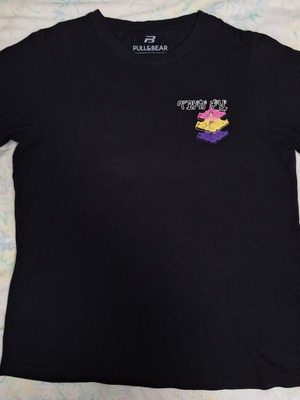Pull & Bear short sleeve t-shirt Medium, like new, black