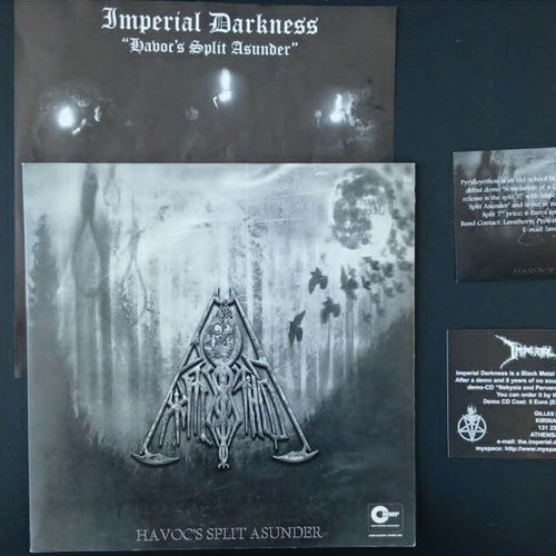 Imperial Darkness / Pyrifleyethon 7' Split Vinyl like new, Greek black metal