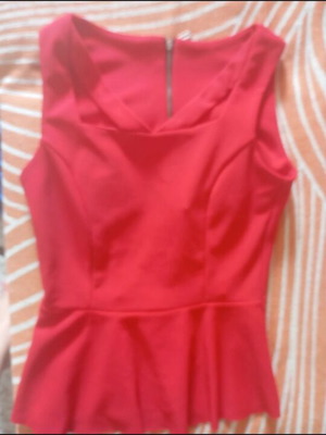 Blouse new, red, one size