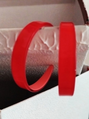 Red hoop earrings A&D new