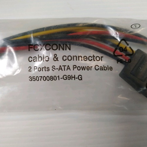 Computer cable 2 x S-ATA to 4 pin new