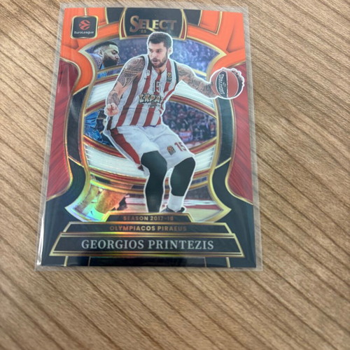 2025-26 Select Euroleague Georgios Printezis Prizm Card Orange White Black