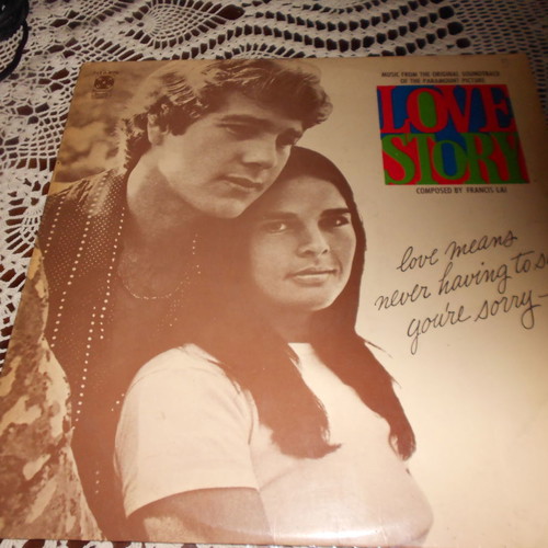 Old 33" records used with various artists and soundtracks