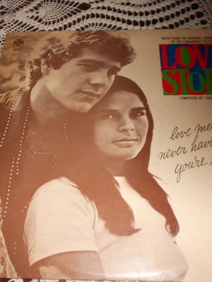 Old 33" records used with various artists and soundtracks