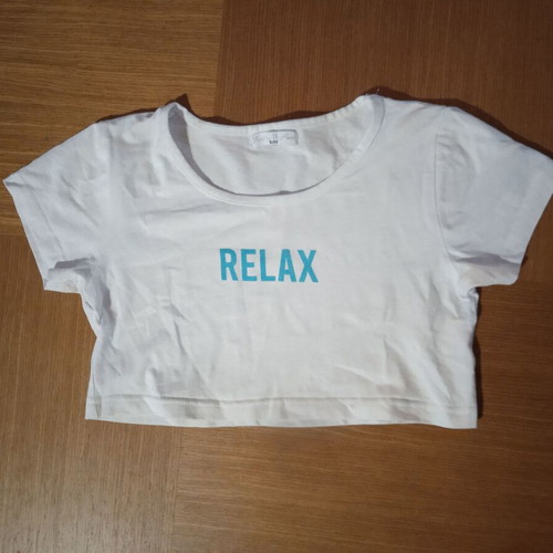 Funky crop top girl 10 years like new, white