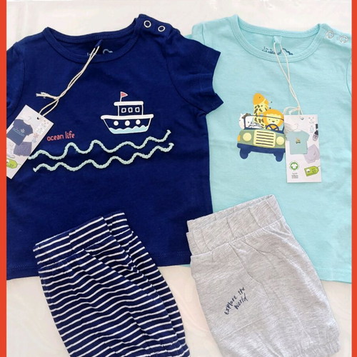 Petit Bateau Baby Clothing Set New 2 Pieces 9–12 Months Organic Cotton