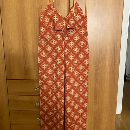 Zara long jumpsuit new with geometric patterns, size L