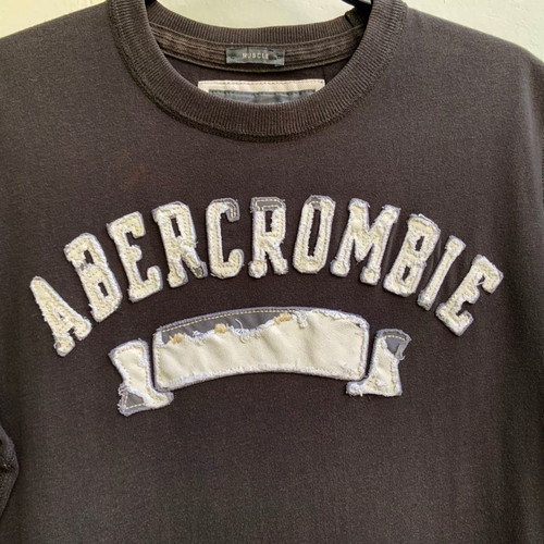 Abercrombie & Fitch Men's Muscle Fit T-shirt used, brown, size S