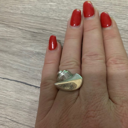Ring silver gold 925 and 585, size 54