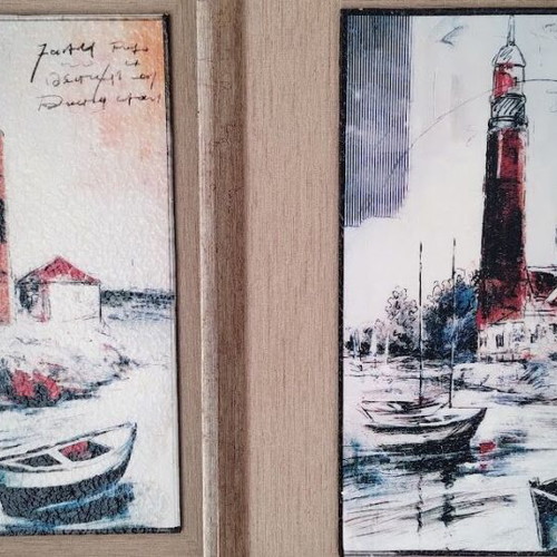 2 FRAMES WITH THEME OF THE LIGHTHOUSE