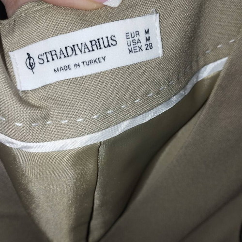 Stradivarius vest and pants set beige like new