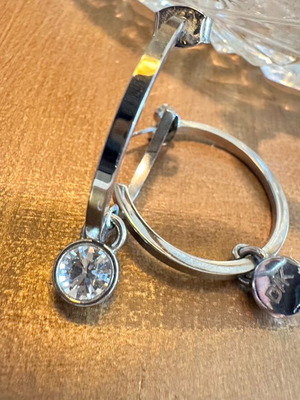 Krystal Dyrberg/Kern earrings with zircon like new