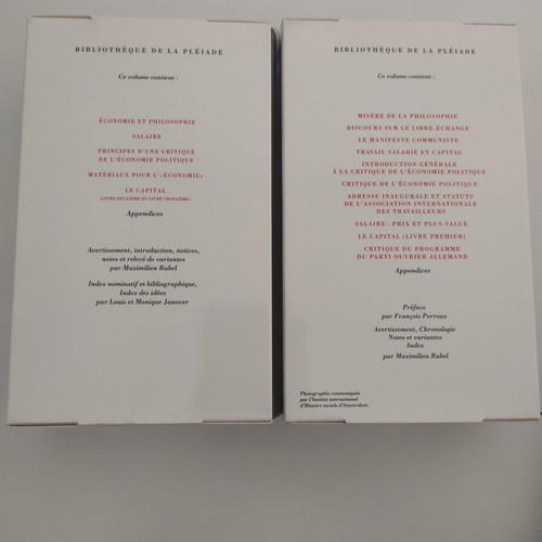 Karl Marx Oeuvres Economie 1 & 2 new, French