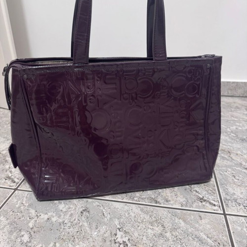 Calvin Klein bag used, dark purple handbag