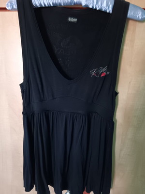 Replay sleeveless black top with rhinestones like new, S/M