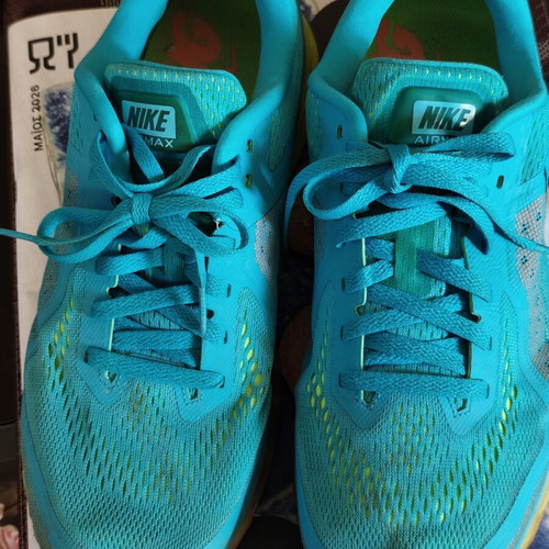 Nike Air Max size 46 used, turquoise with left air sole loss