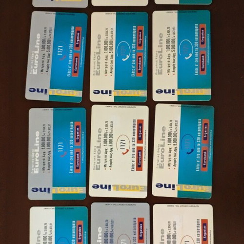 Phone cards used, pack of 50 with good print run