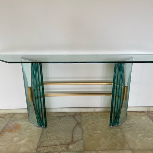 Vintage Italian Design Ventaglio Table Console Gallotti & Radice like new