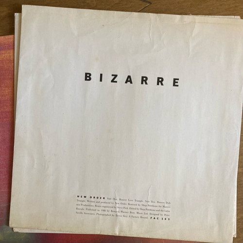 New Order Bizarre Love Triangle vinyl used, electronic