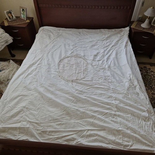 Duvet Cover 1950 White, Like New, Double Bed Size