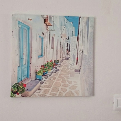 Canvas print Cycladic Alley 40x40 cm