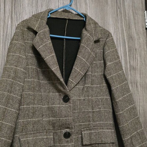 Shein checked jacket new, brown tones, size L