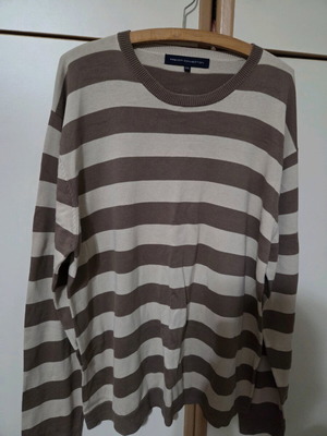 Μπλούζα αντρική Abercrombie & Fitch μεταχειρισμένη, μέγεθος XXL, άσπρη και μπεζ