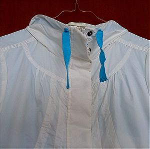 Tommy Hilfiger άσπρο μπουφάν με γαλάζιες λεπτομέρειες
