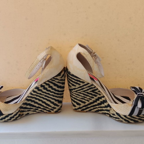 Betsey Johnson platforms used, size 38.5, beige