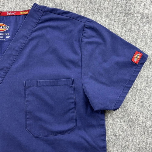 Dickies scrubs medical nurse shirt XS blue unisex like new
