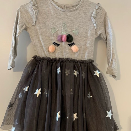 Mothercare dress 6-9 months with tulle skirt and unicorn design like new