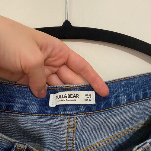 Zip culotte jeans like new, size 40, blue