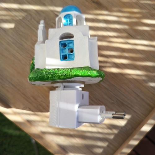 Night light used with decorative island church gypsum