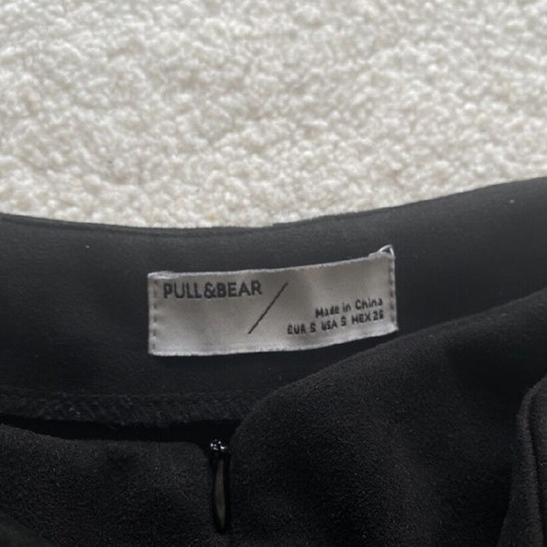 Black velour skort like new, size S, Pull and Bear