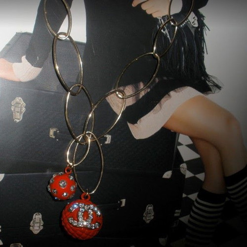 Chanel jewelry set earrings and necklace new, gold-tone material