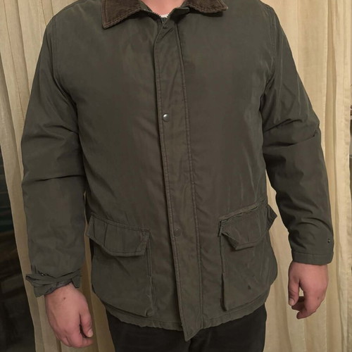 Men's jacket used, gray and green, sizes XL and XXL