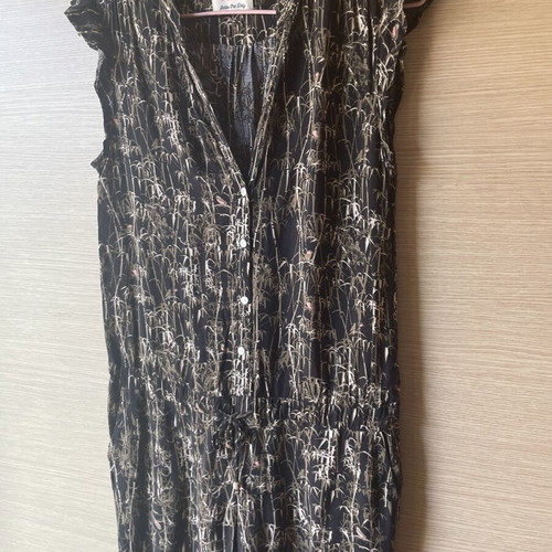 Funky Buddha jumpsuit medium viscose like new black green