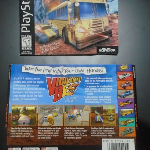 Vigilante V8 PlayStation PS1 game used, action adventure