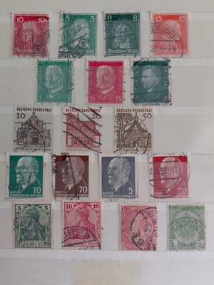 German stamps used, all together