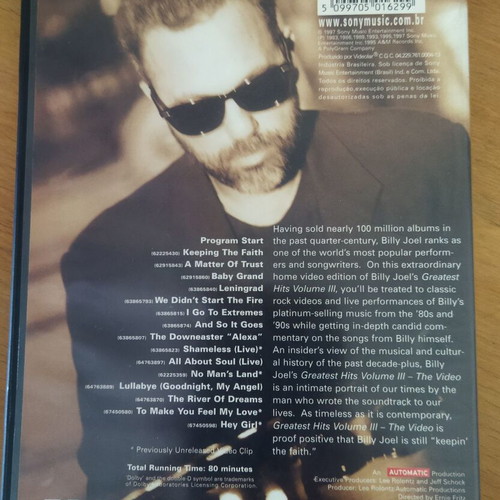 Billy Joel Greatest Hits Volume III DVD new