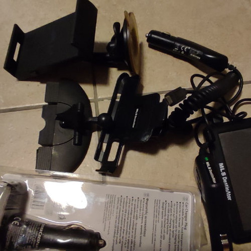 Car accessories used with phone mounts and Garmin GPS
