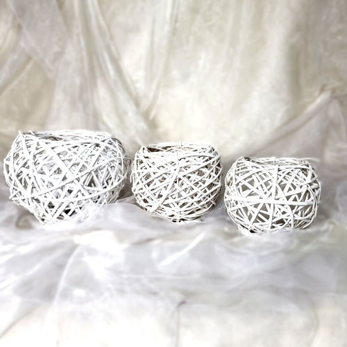 Decorative baskets used, set of 3 for wedding and baptism