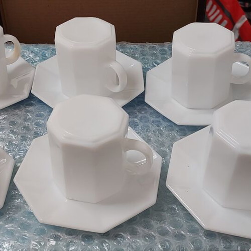 Coffee cups for Greek coffee set like new, 6 cups and 6 saucers