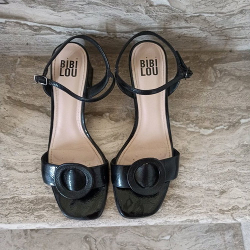 Bibi Lou leather sandals like new, black, size 41