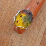 Silver ring handmade 925 resin new