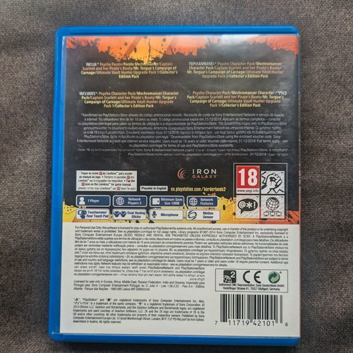 Borderlands 2 PS Vita game like new
