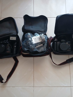 Big Royal View 35mm analog cameras, motor drive, red eye reduction, set of 3