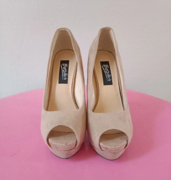 Γόβες peep toe με φιαπα